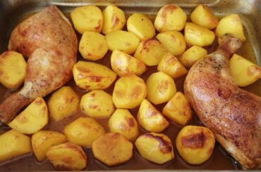 Yesterdays´s simple roast chicken lunch. Do the potatoes look good?