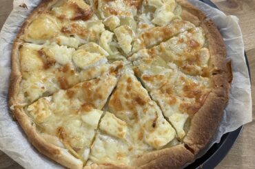 Tarte 4 fromages, patates, onions