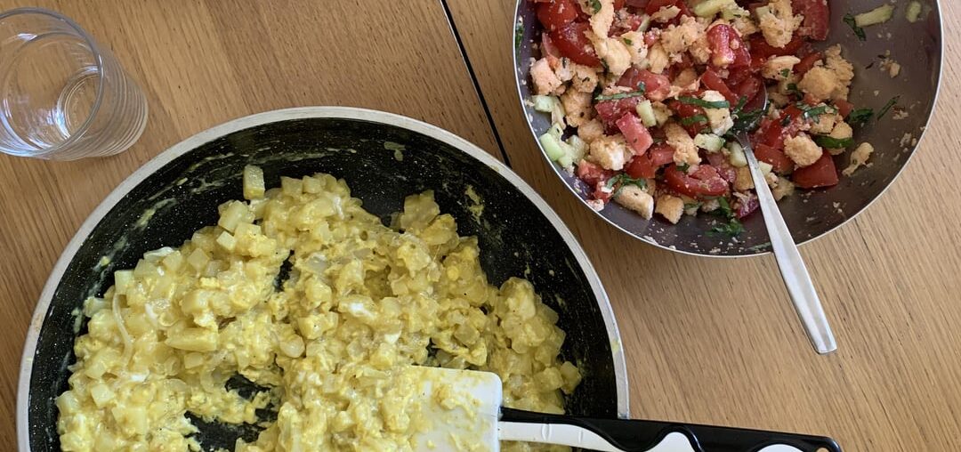 Lunch these days in Rome, Italy