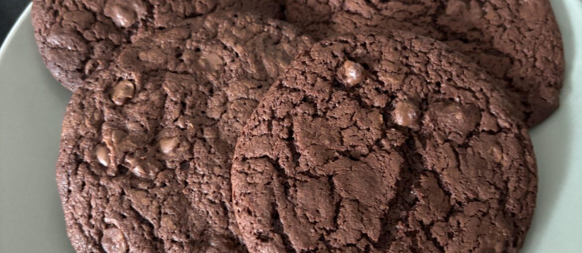 First time baking double chocolate chip cookies