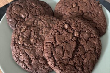 First time baking double chocolate chip cookies