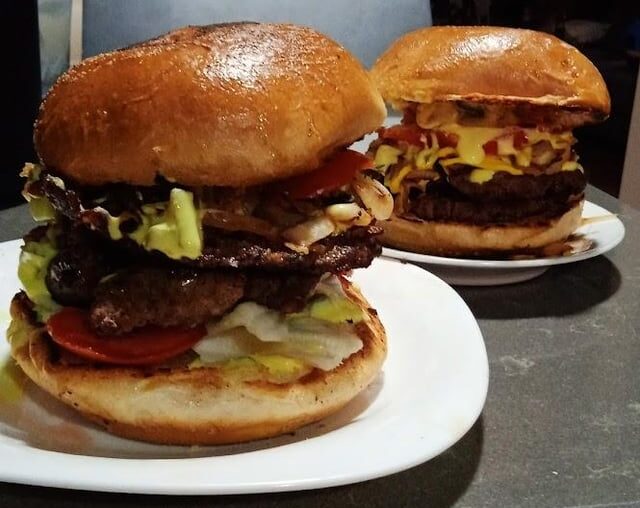 Homemade Double Beef Burgers