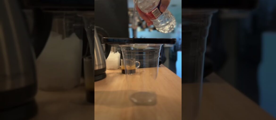 Did you know your phone can make ice? Iced americano today! #coffee #espresso #edit