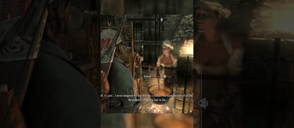 The Gourmet Khajiit - Skyrim Gameplay Highlights #skyrim #shorts #elderscrolls