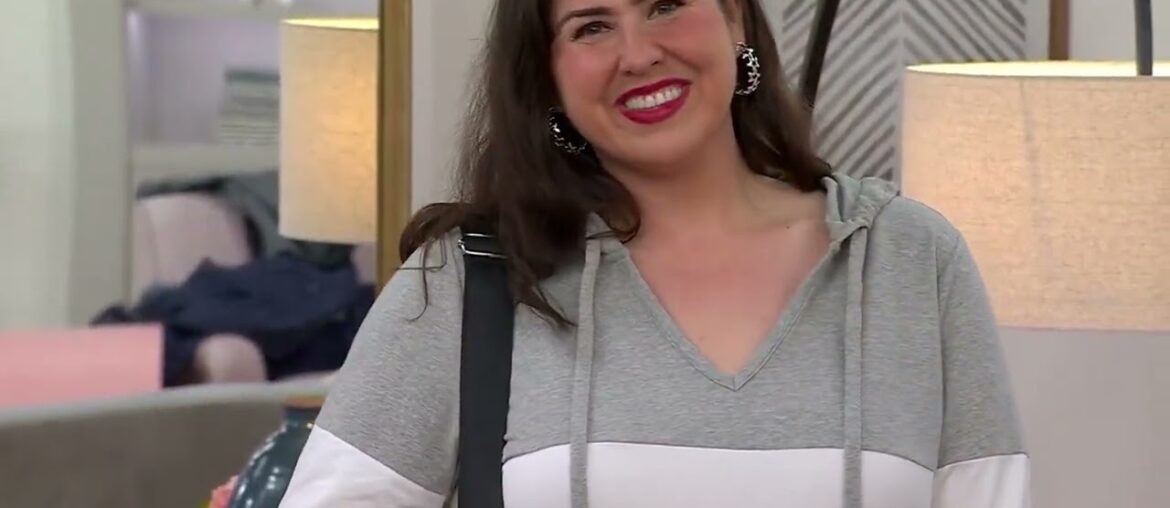 Belle by Kim Gravel French Terry Color-Blocked Hoodie on QVC