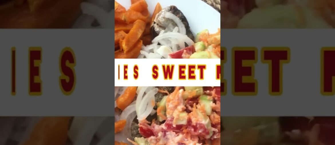 French fries sweet potatoes.#cooking#food#sweetpotatoes#fish