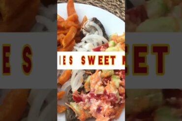 French fries sweet potatoes.#cooking#food#sweetpotatoes#fish