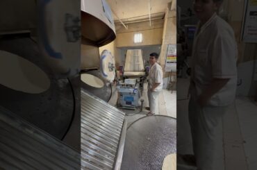 Baking bread with a robot for the first time in Iran #shortsvideo #bread