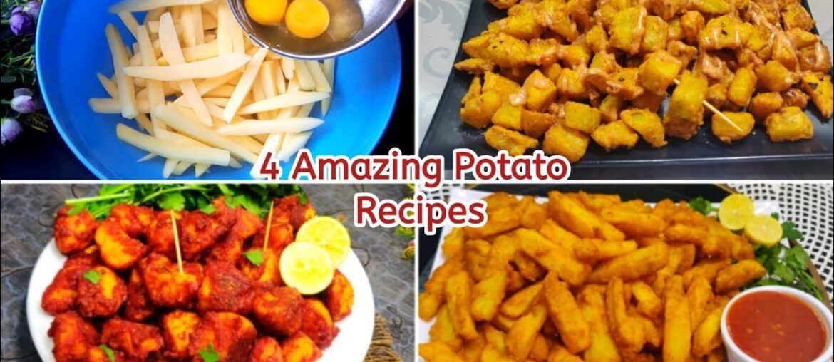 4 Amazing Potato Recipes | French Fries | Potato Chips | Potato Snacks/Crispy Fries By Jamila Ashraf 4 Amazing Potato Recipes | French Fries | Potato Chips | Potato Snacks/Crispy Fries By Jamila Ashraf