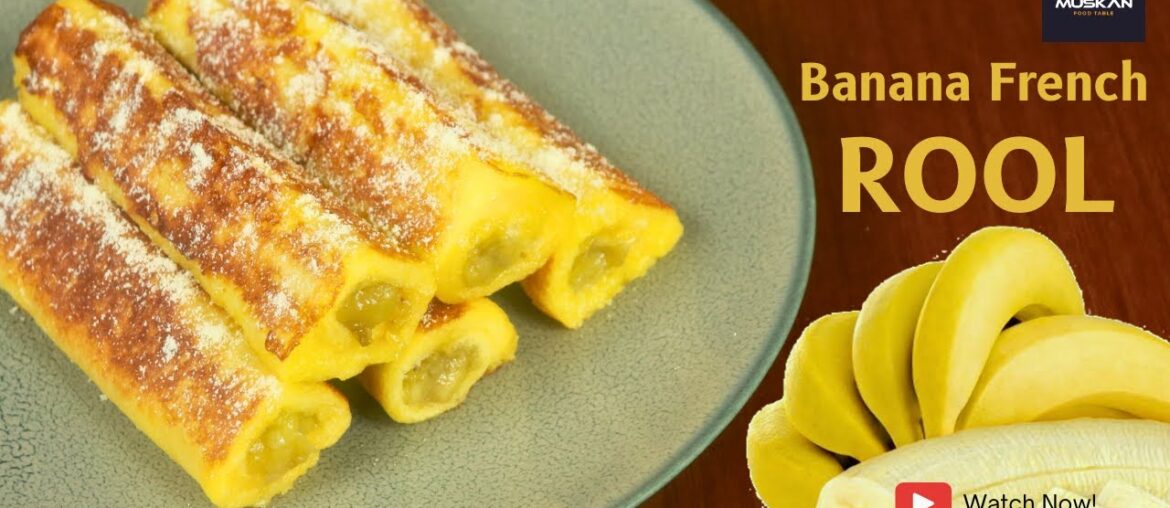Banana French toast roll recipe!! Easy breakfast recipe! Yummy