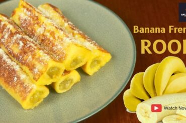 Banana French toast roll recipe!! Easy breakfast recipe! Yummy