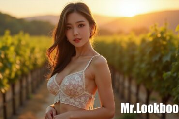 [4K] Asian AI Lookbook - Harvest Glow: French Vineyard