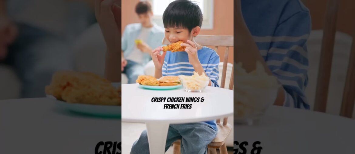 Crispy chicken wings & French fries. #shorts #youtubeshorts #chickenwings #frenchfries #recipes