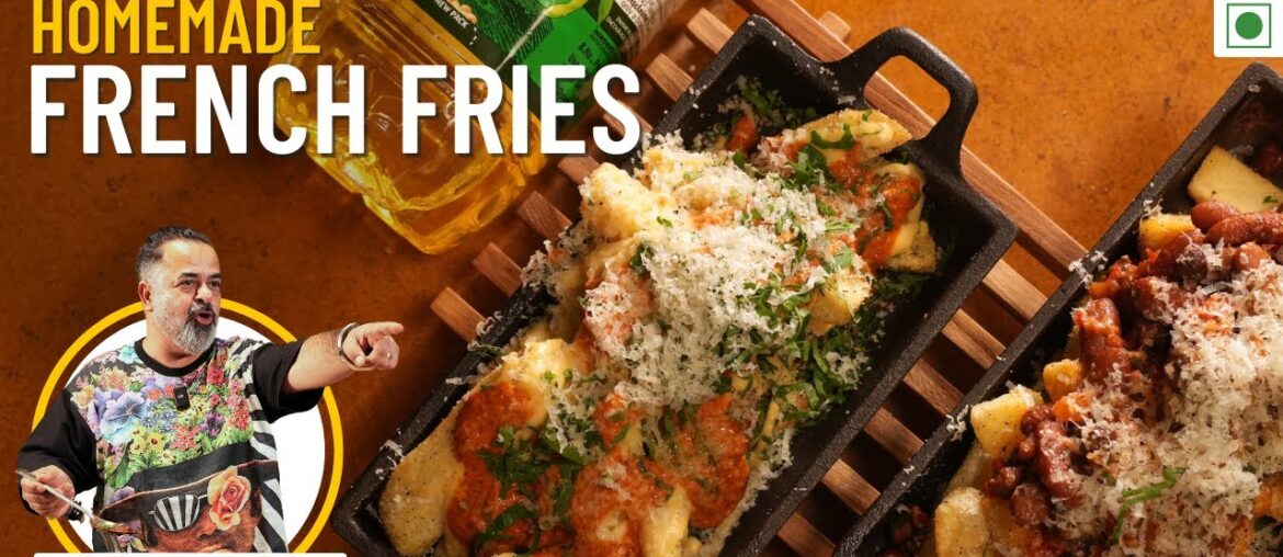 Homemade French Fries Recipe | Crispy & Cheesy Homemade Fries | Vicky Ratnani Recipes Homemade French Fries Recipe | Crispy & Cheesy Homemade Fries | Vicky Ratnani Recipes