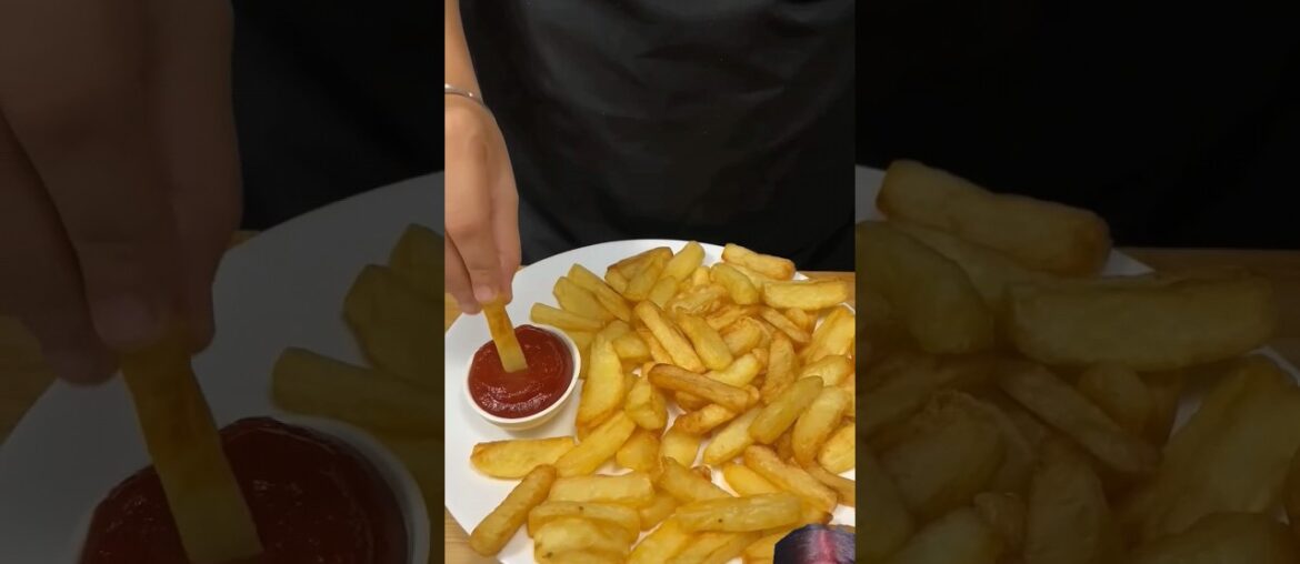 French Fries with tomato ketchup recipe #cooking #bengali_recipe #village_food