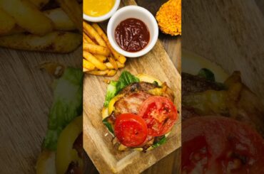 Burger | French fries | yummy fast food