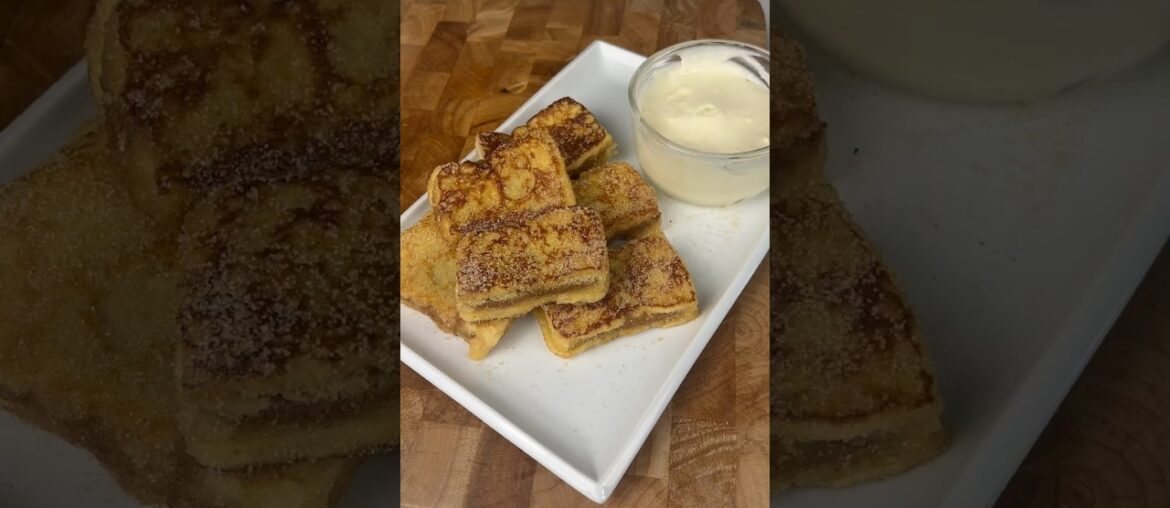 CINNAMON ROLL FRENCH TOAST BITES #breakfast #frenchtoast #recipe