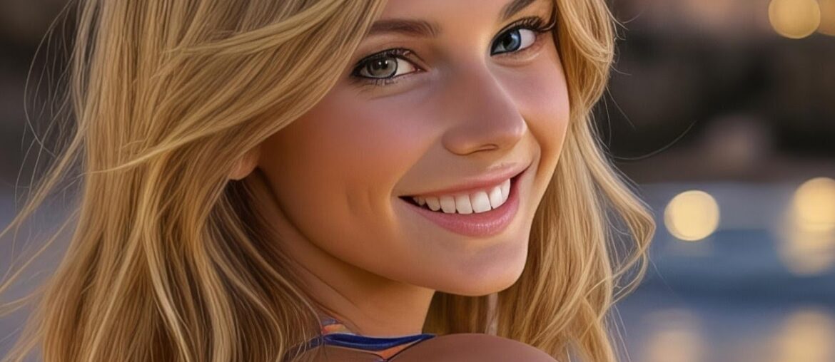 Beautiful Girls on the Beach at St Tropez at night fall | 4K AI Beach Girls