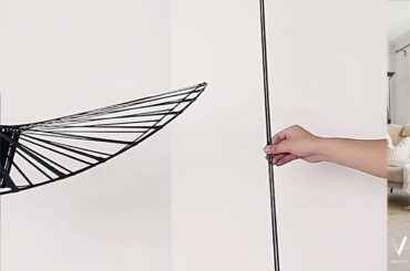 French Vertigo Fiberglass Chandelier | Modern Rustic Pendant Light for High Ceilings & Dining Rooms