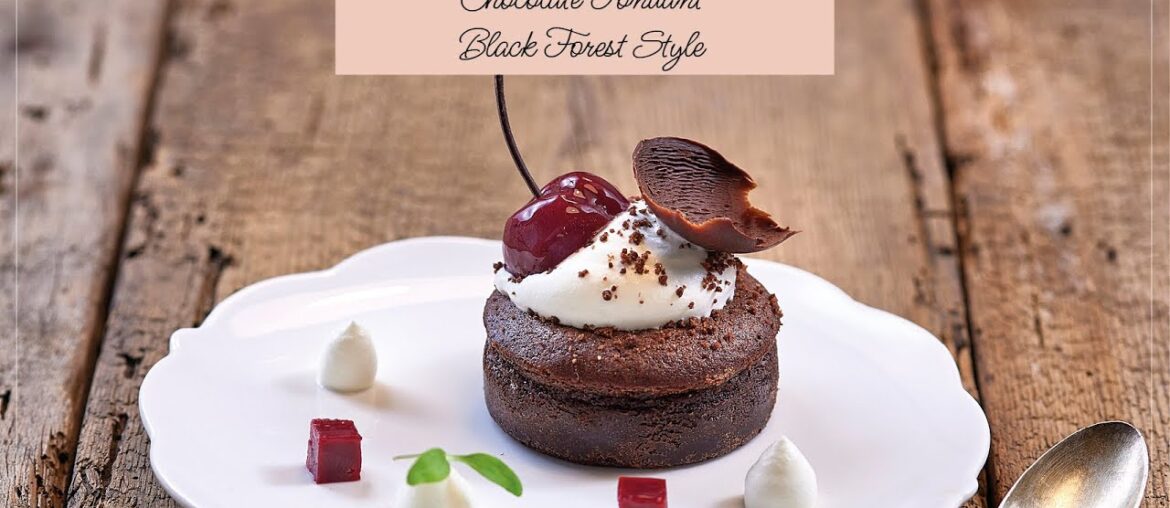 PLATTING & PRESENTATION - Chocolate Fondant (Lava Cake) - Black Forest Style - Traiteur de Paris