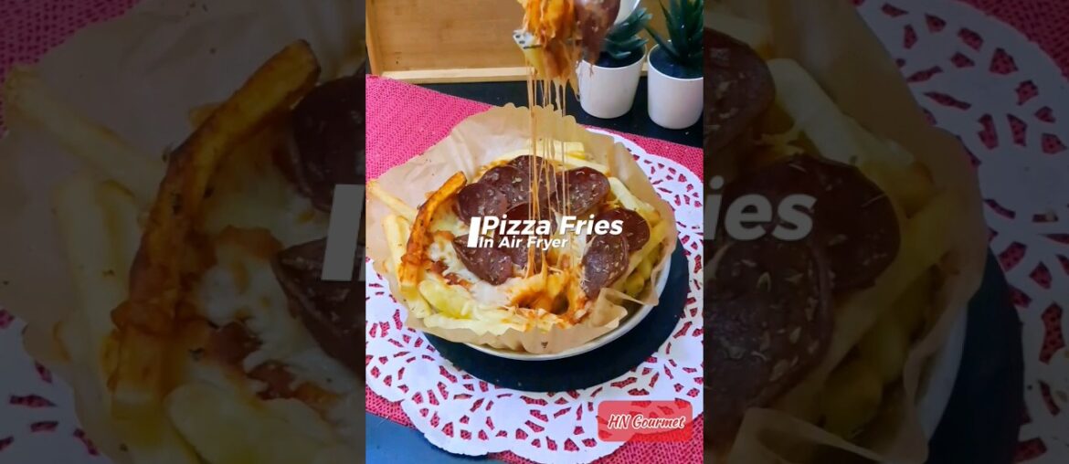 Pizza Fries in Air Fryer Recipe #shorts #easyrecipe