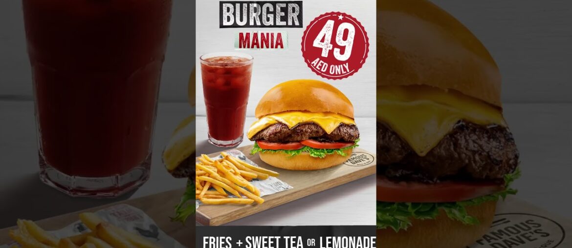 Famous Dave’s Ultimate Burger Mania only AED 49 #BurgerHeaven #burgeroftheday #hamburger Famous Dave’s Ultimate Burger Mania only AED 49 #BurgerHeaven #burgeroftheday #hamburger