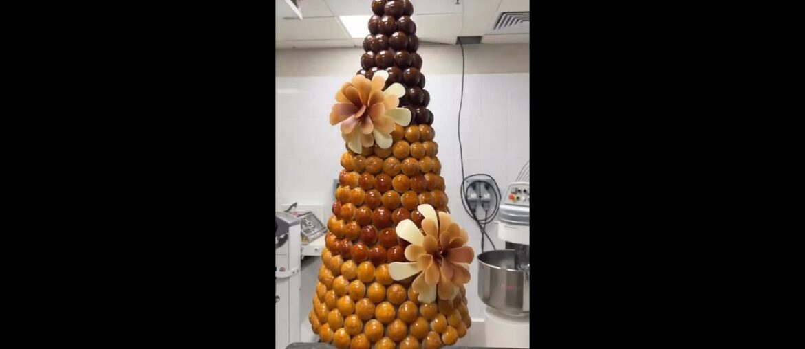 Famous hotel chef makes fantastic croquembouche  #recipe #food #french #dessert