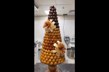 Famous hotel chef makes fantastic croquembouche  #recipe #food #french #dessert
