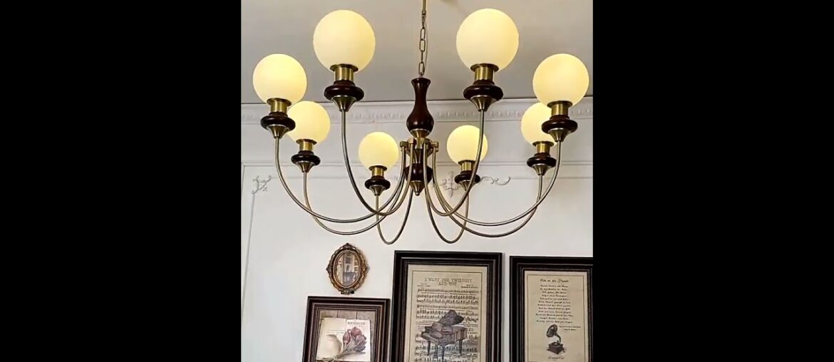 French retro chandelier Nordic style living room dining room lamp