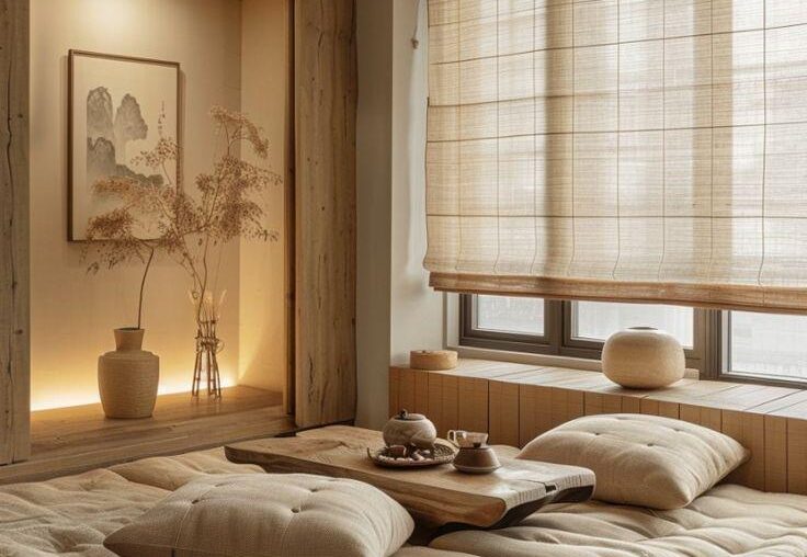 Bedroom inspired by Japanese style, dallas tx [736x1104]