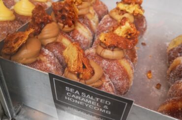 sea salted caramel and honeycomb doughnuts