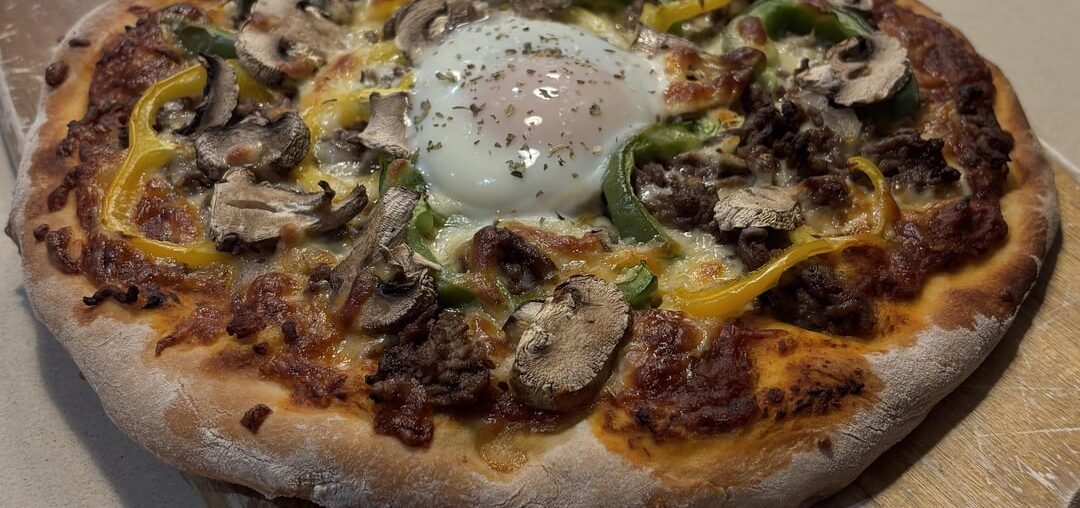 Crash Test de la semaine : pizza viande hachée, poivrons & champignons