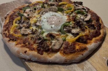 Crash Test de la semaine : pizza viande hachée, poivrons & champignons