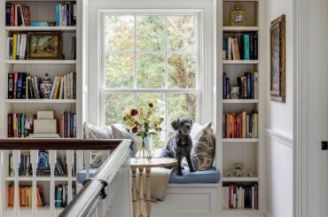 Reading nook in a Federal-style farmhouse, Concord, Middlesex County, Massachusetts [1080x1351]