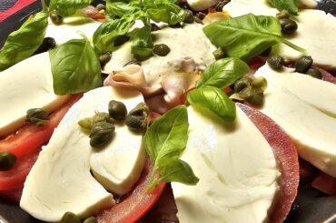 Caprese with a little vitello tonnato