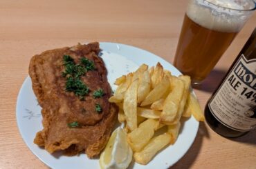 Beer battered cod with fries