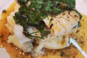 fish with brown butter sauce