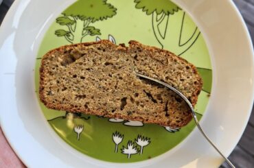 Zucchini bread (cake) for dessert, made with a home-grown zucchini...