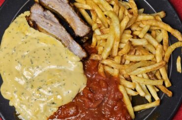 Spare ribs with air-fried chips