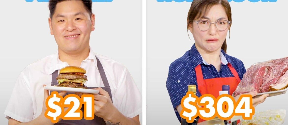 $304 vs $21 Hamburger: Pro Chef & Home Cook Swap Ingredients | Epicurious