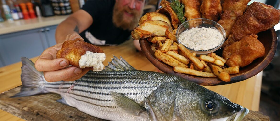 Real Maine Fish and Chips Catch and Cook Striper