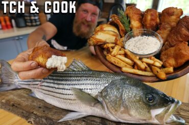 Real Maine Fish and Chips Catch and Cook Striper
