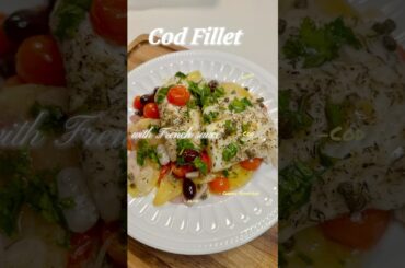 Cod fillet with French sauce #food #shorts #cooking #chefing #recipe #healthyblogger #seafood#health