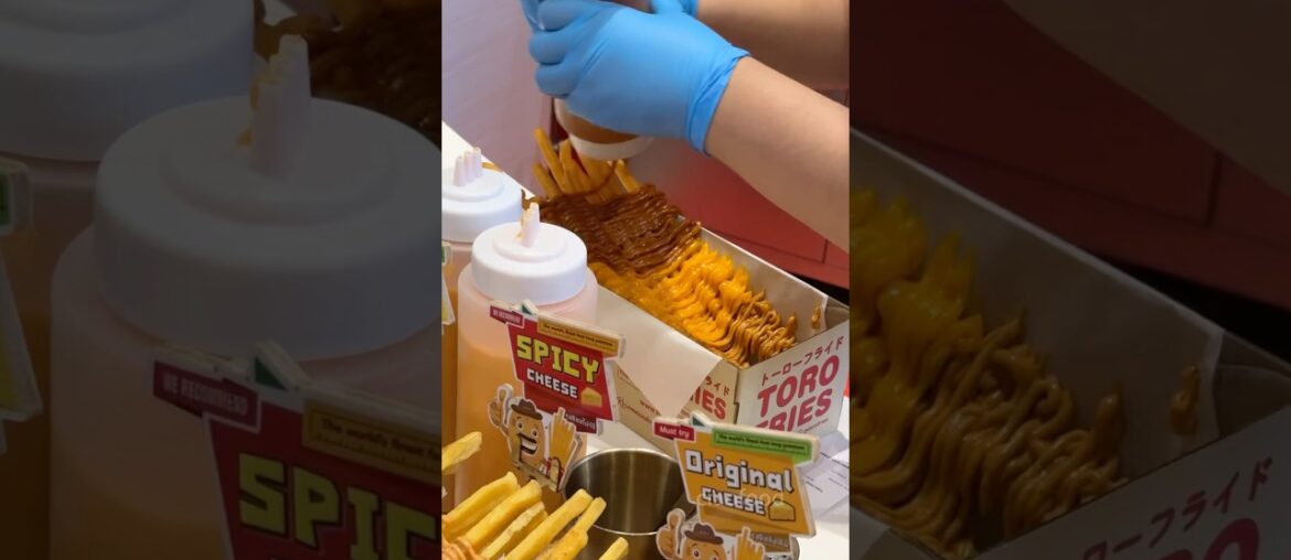 LONGEST French Fries in the World in Bangkok, Thailand!! #streetfood #shorts