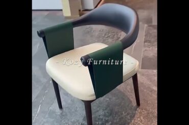French Style Durable Leather Dining Chairs Modern Design Dining Chair