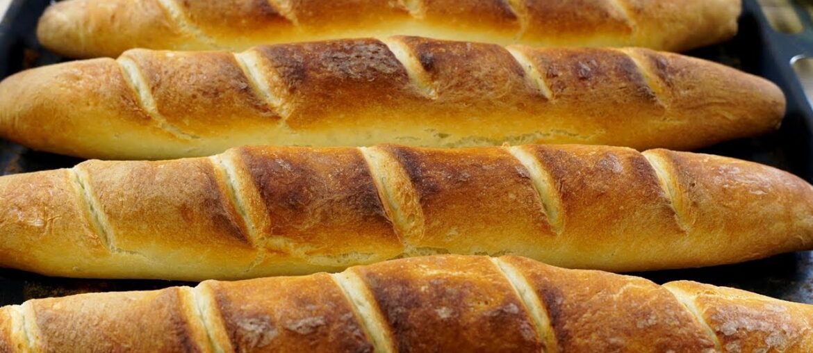 Bread Baguettes according to a French Recipe! Crispy and Fluffy French Baguette Bread Baguettes according to a French Recipe! Crispy and Fluffy French Baguette