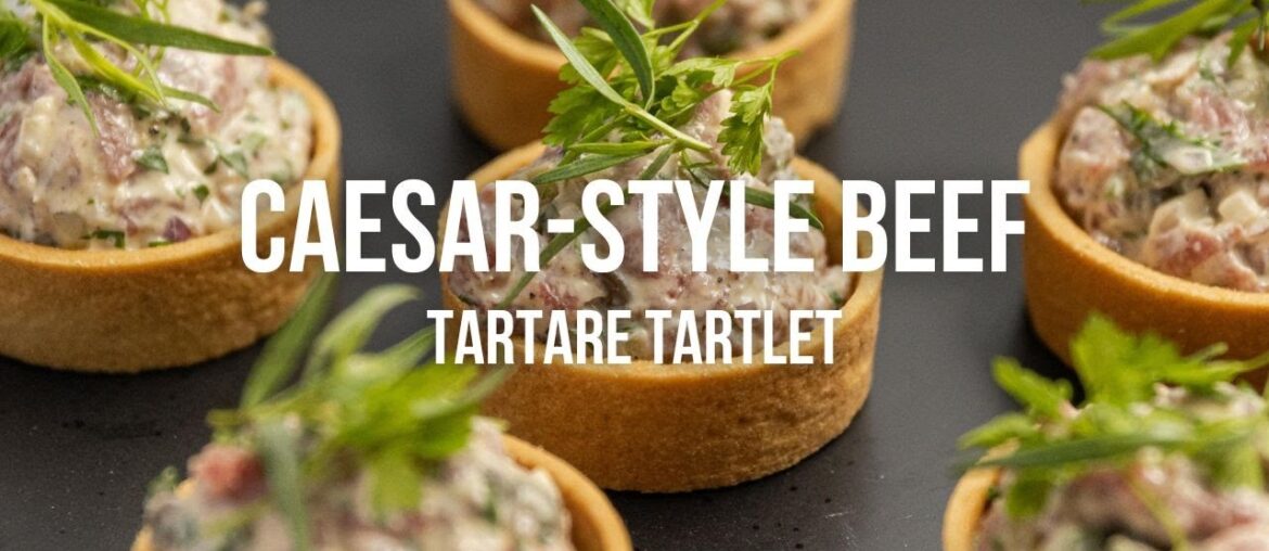 Caesar-Style Beef Tartare Tartlet Caesar-Style Beef Tartare Tartlet