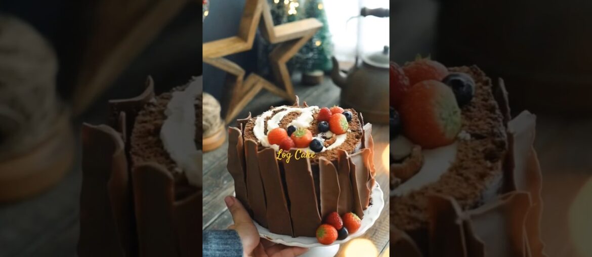 Log Cake #cake#baking#buchedenoel#french#recipes#christmas#holidays#shorts#party#ideas