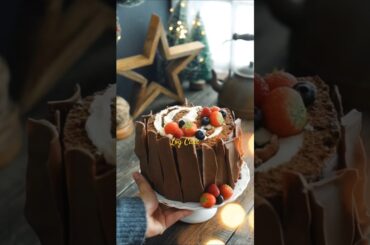 Log Cake #cake#baking#buchedenoel#french#recipes#christmas#holidays#shorts#party#ideas