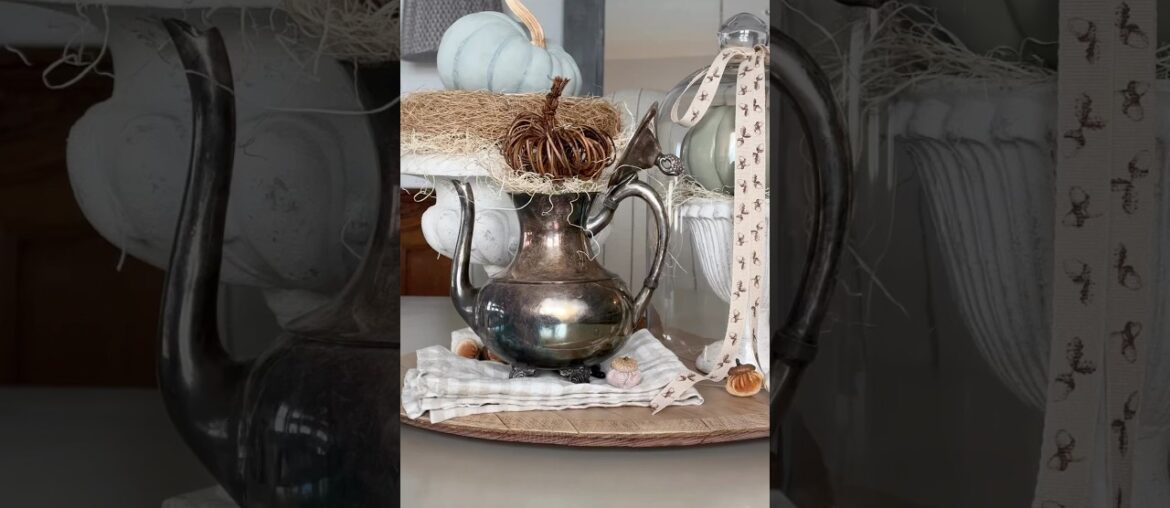 Fall Table Centerpiece, French Cottage Home #falldecor Fall Table Centerpiece, French Cottage Home #falldecor